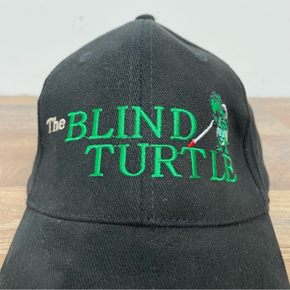 The Blind Turtle Black Baseball Hat - Picture 3 of 12